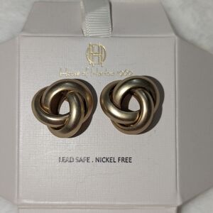 House of Harlow 1960 Metallic Knot Earrings